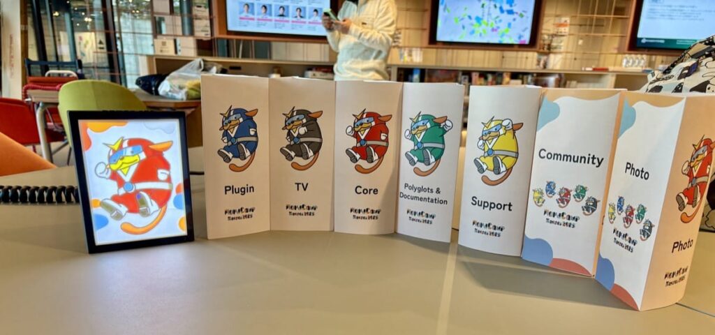 WordCamp Kansai 2025 のマスコット、わぷーファイブ